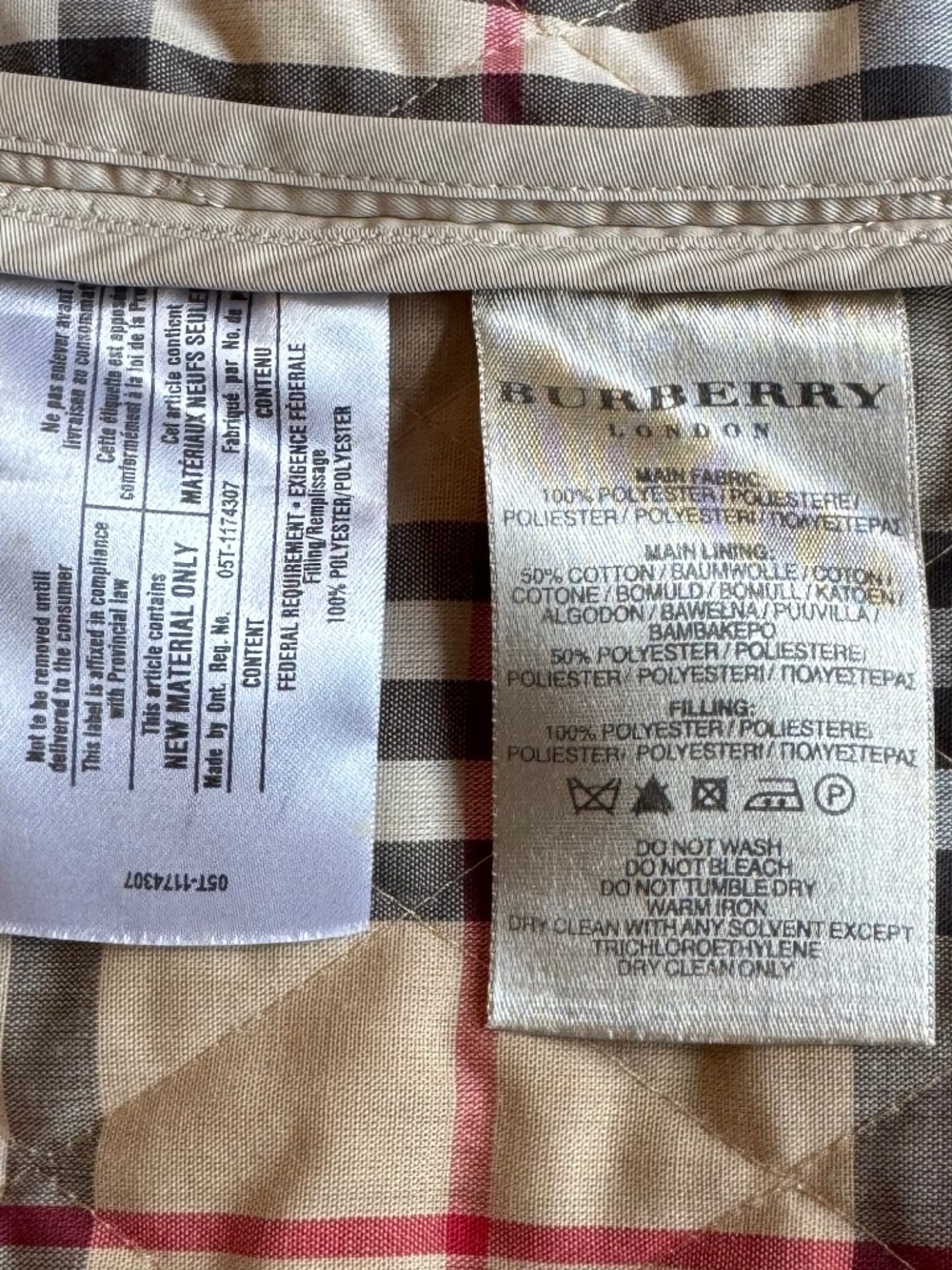 Burberry London Women's Diamond Quilted Jacket Ivory UK-XL/US12 - Picture 8 of 9